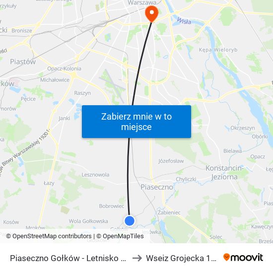 Piaseczno Gołków - Letnisko 01 to Wseiz Grojecka 128 map