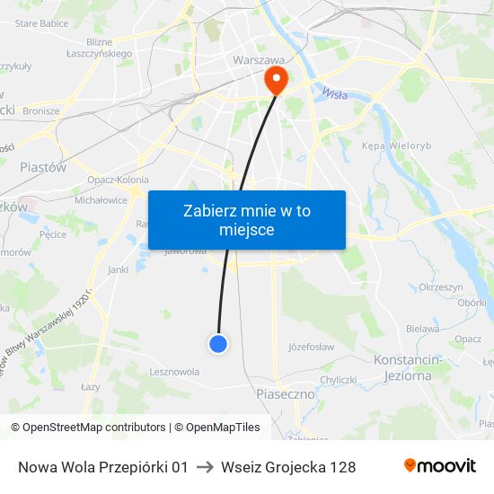 Nowa Wola Przepiórki 01 to Wseiz Grojecka 128 map