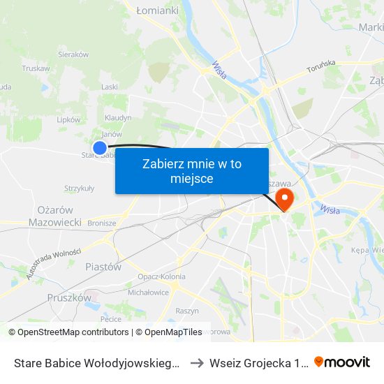 Stare Babice Wołodyjowskiego 02 to Wseiz Grojecka 128 map