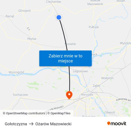 Gołotczyzna to Ożarów Mazowiecki map