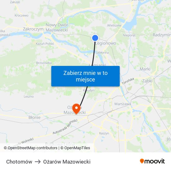 Chotomów to Ożarów Mazowiecki map