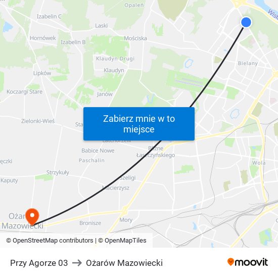 Przy Agorze to Ożarów Mazowiecki map