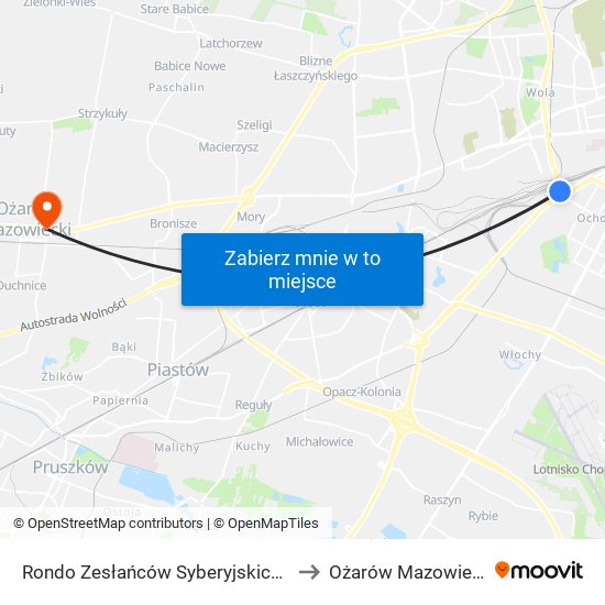 Rondo Zesłańców Syberyjskich to Ożarów Mazowiecki map