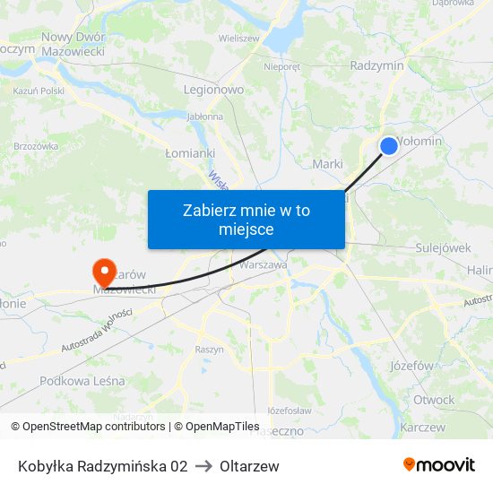 Kobyłka Radzymińska 02 to Oltarzew map