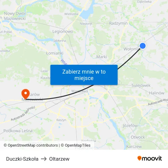 Duczki - Szkoła to Oltarzew map