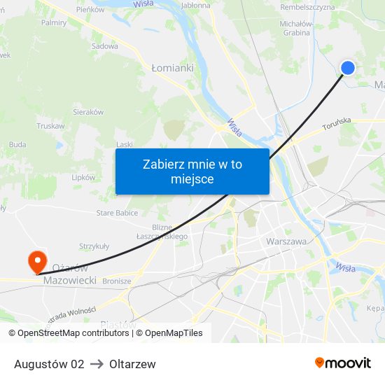 Augustów 02 to Oltarzew map