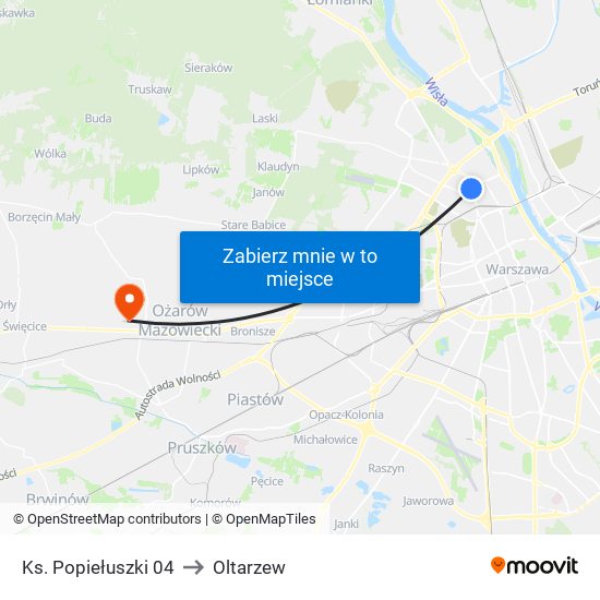 Ks. Popiełuszki 04 to Oltarzew map