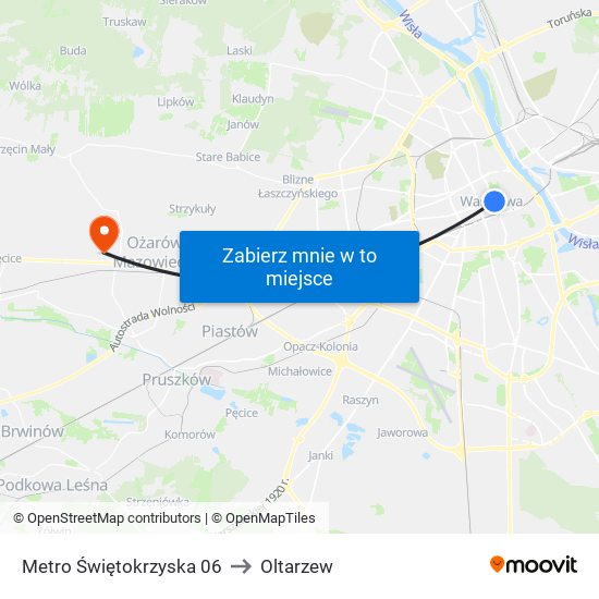 Metro Świętokrzyska 06 to Oltarzew map