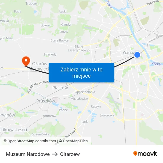 Muzeum Narodowe to Oltarzew map