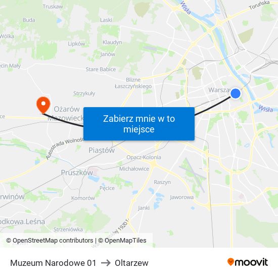 Muzeum Narodowe 01 to Oltarzew map