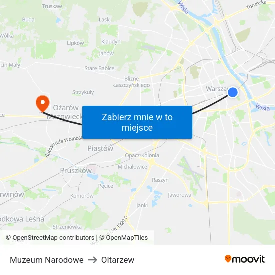 Muzeum Narodowe to Oltarzew map