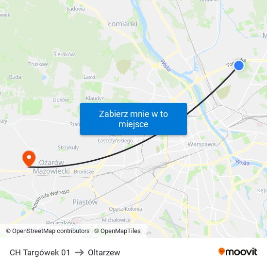 CH Targówek 01 to Oltarzew map