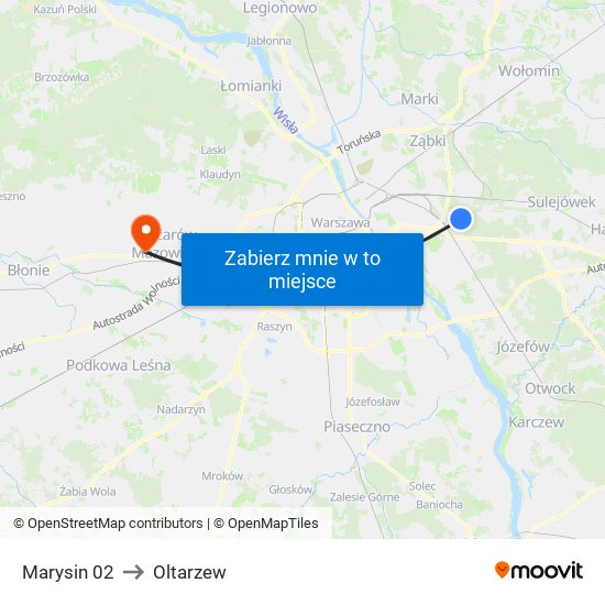 Marysin 02 to Oltarzew map