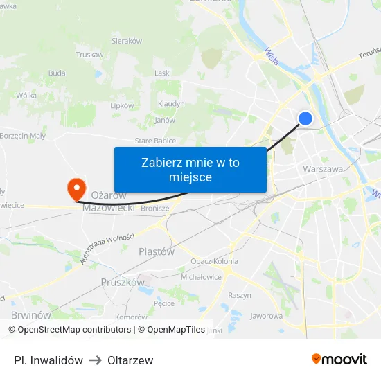 Pl. Inwalidów to Oltarzew map