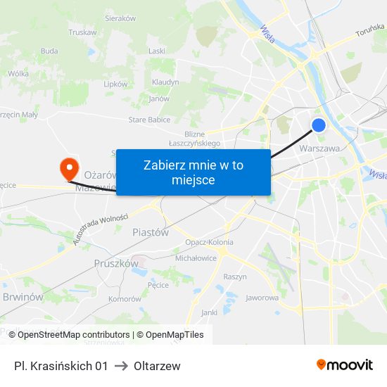 Pl. Krasińskich 01 to Oltarzew map
