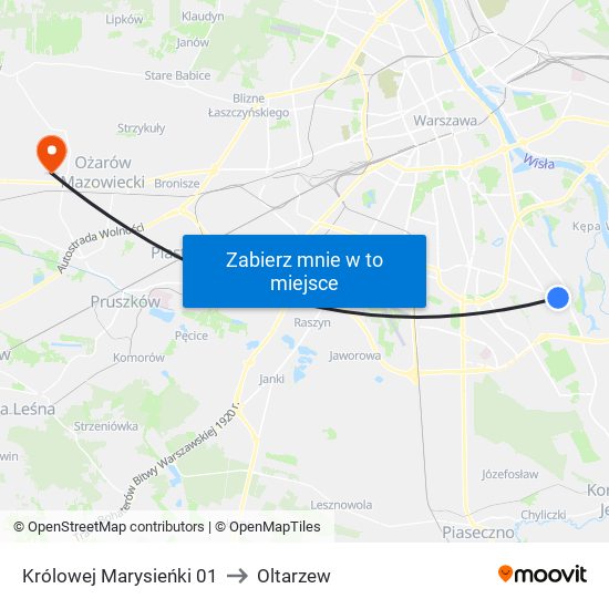 Królowej Marysieńki to Oltarzew map