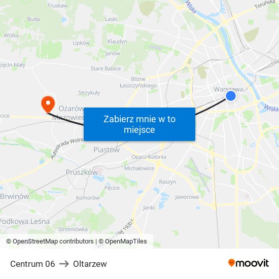 Centrum 06 to Oltarzew map