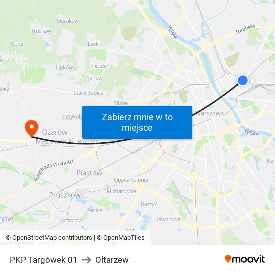 PKP Targówek 01 to Oltarzew map
