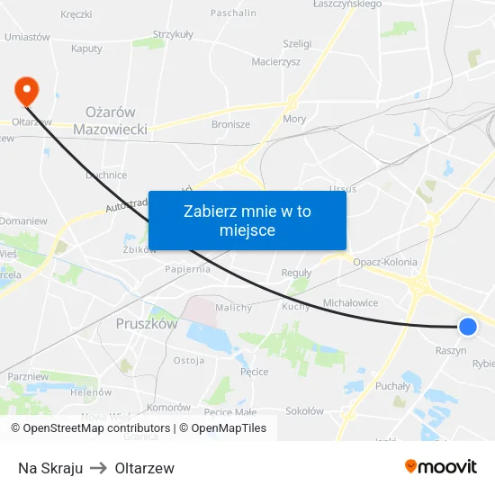 Na Skraju to Oltarzew map