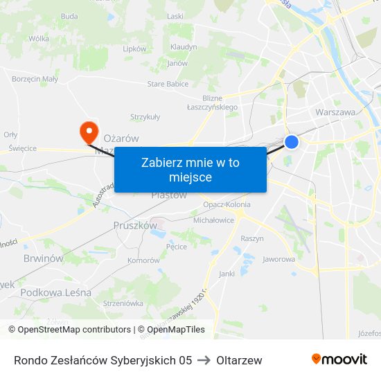 Rondo Zesłańców Syberyjskich 05 to Oltarzew map