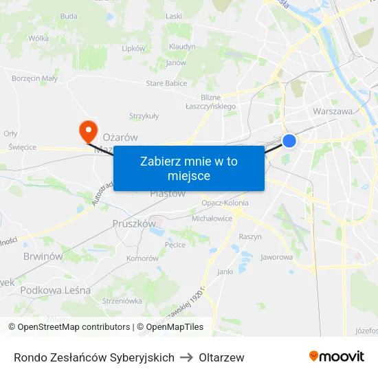 Rondo Zesłańców Syberyjskich to Oltarzew map