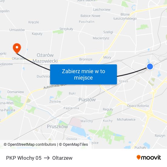 PKP Włochy 05 to Oltarzew map