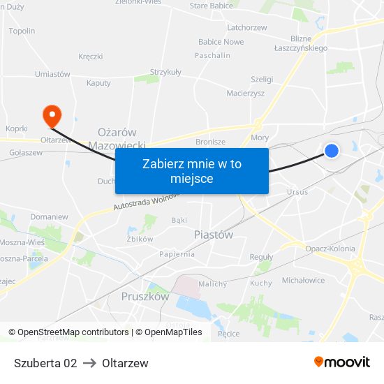 Szuberta 02 to Oltarzew map