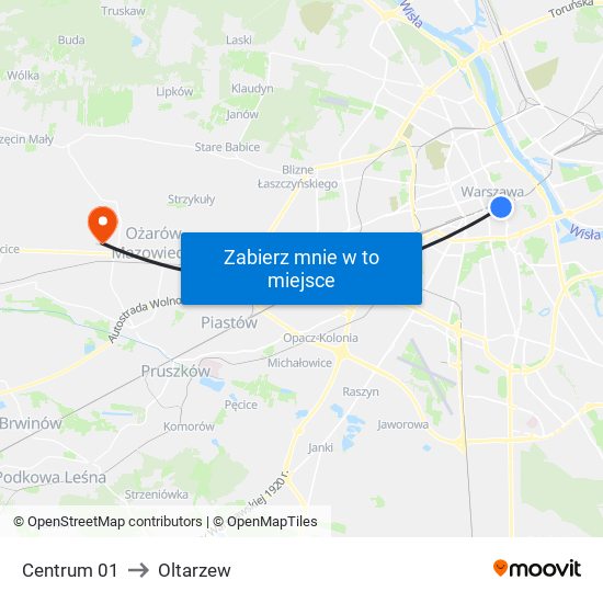 Centrum 01 to Oltarzew map