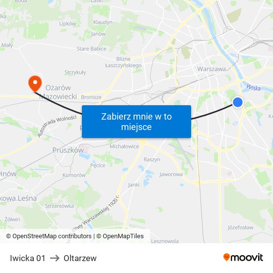 Iwicka 01 to Oltarzew map