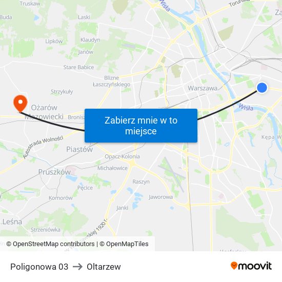 Poligonowa 03 to Oltarzew map