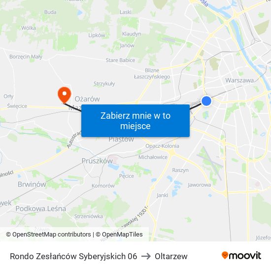 Rondo Zesłańców Syberyjskich 06 to Oltarzew map