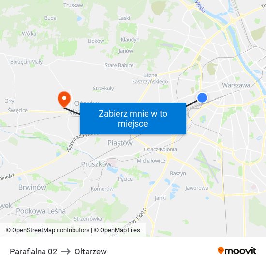 Parafialna 02 to Oltarzew map