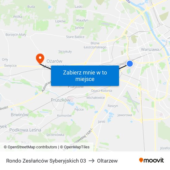 Rondo Zesłańców Syberyjskich 03 to Oltarzew map