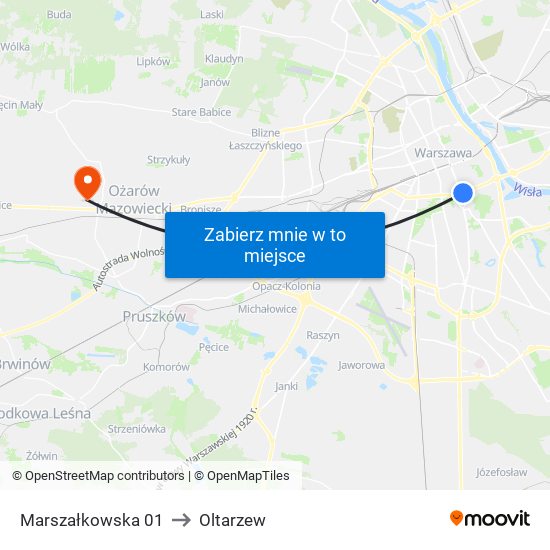 Marszałkowska 01 to Oltarzew map