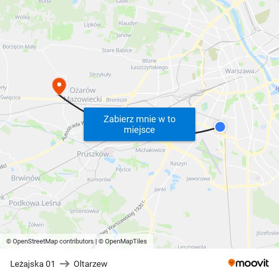Leżajska 01 to Oltarzew map