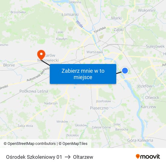 Ośrodek Szkoleniowy to Oltarzew map