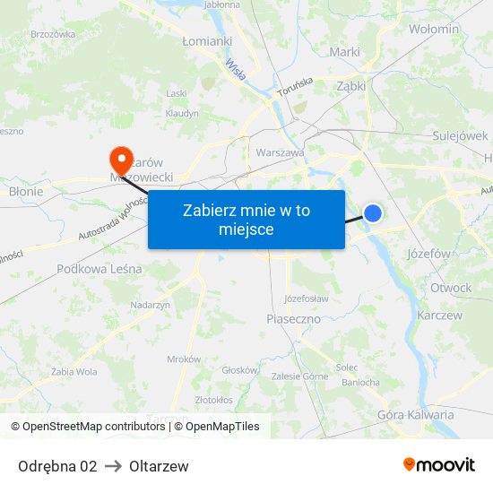 Odrębna 02 to Oltarzew map