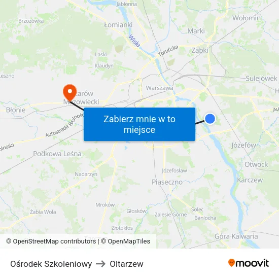 Ośrodek Szkoleniowy to Oltarzew map