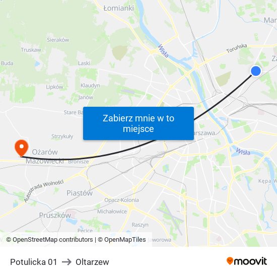 Potulicka 01 to Oltarzew map