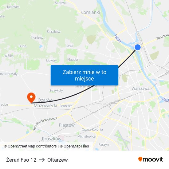 Żerań Fso 12 to Oltarzew map