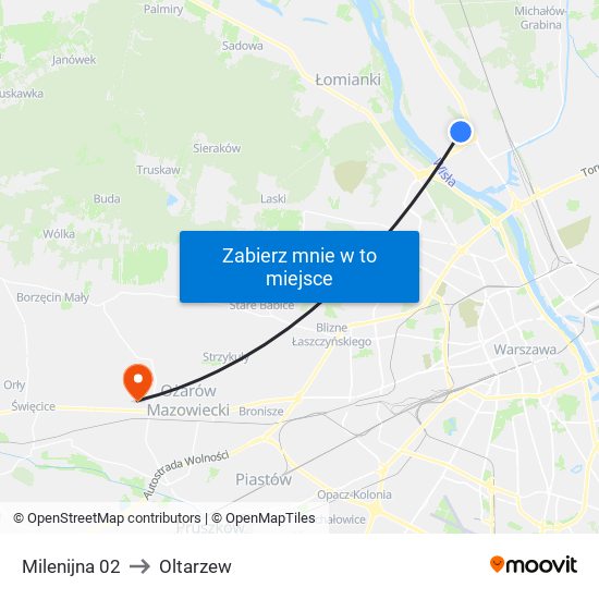 Milenijna 02 to Oltarzew map