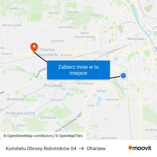 Komitetu Obrony Robotników 04 to Oltarzew map