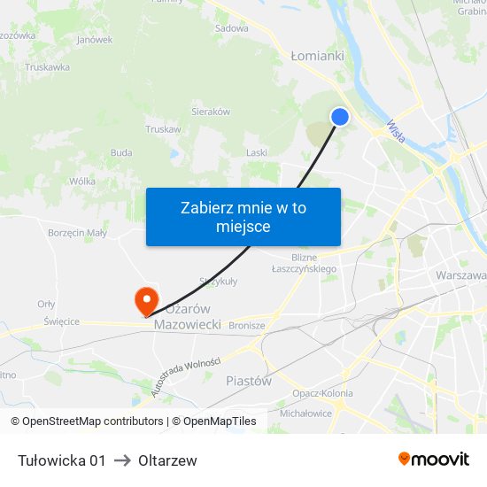 Tułowicka 01 to Oltarzew map