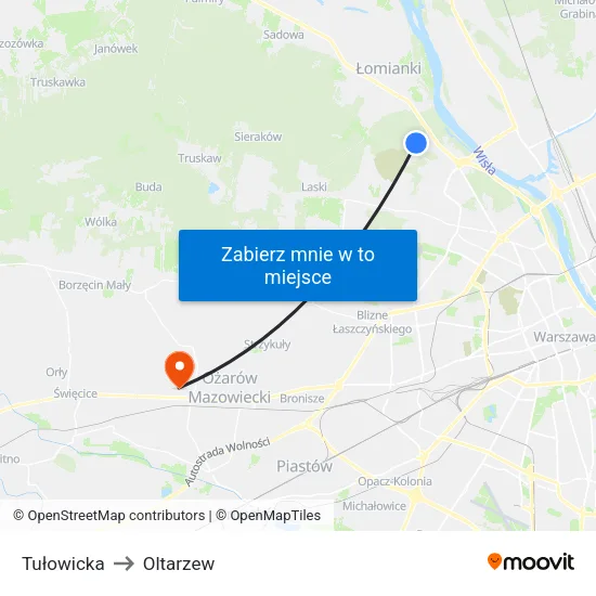 Tułowicka to Oltarzew map