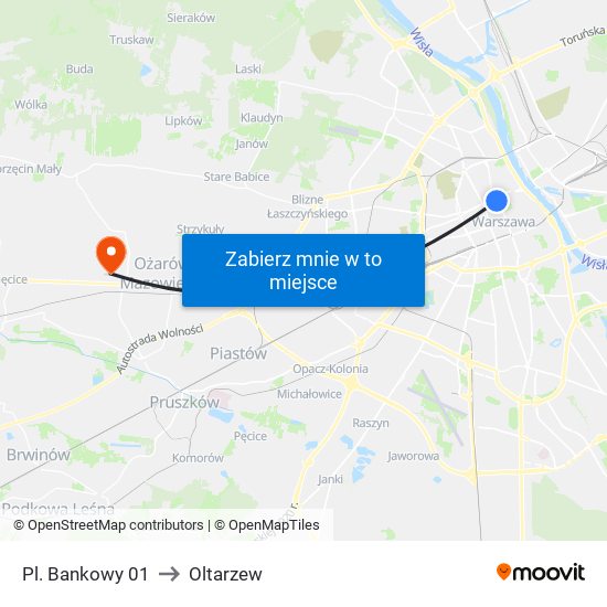 Pl. Bankowy 01 to Oltarzew map