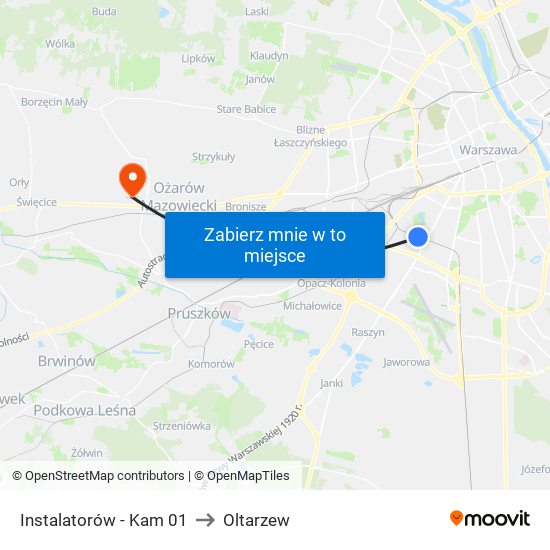 Instalatorów - Kam 01 to Oltarzew map