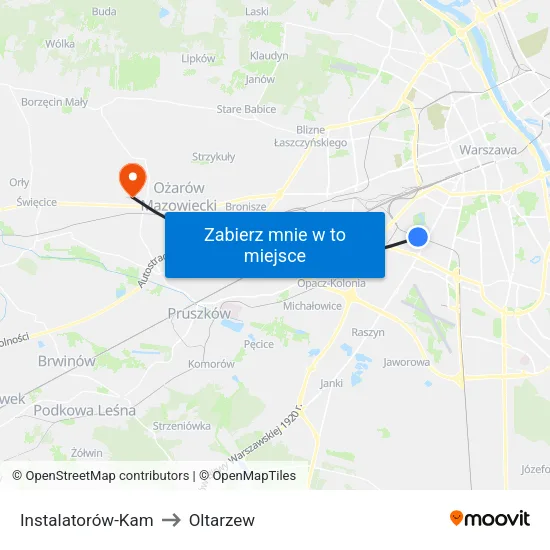 Instalatorów - Kam to Oltarzew map
