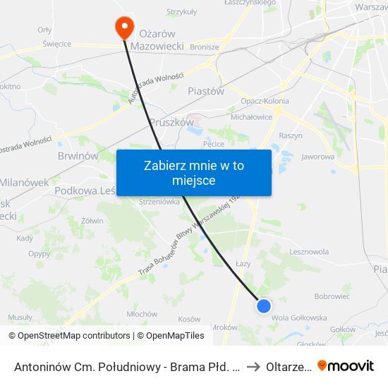 Antoninów Cm. Południowy - Brama Płd. 01 to Oltarzew map