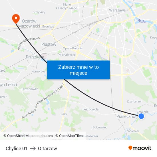 Chylice 01 to Oltarzew map
