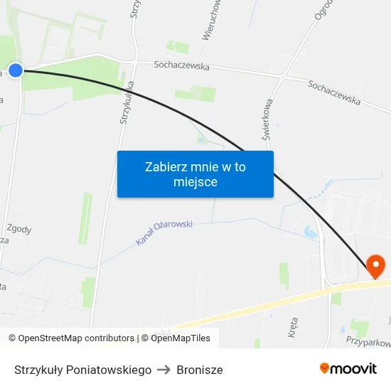 Strzykuły Poniatowskiego to Bronisze map